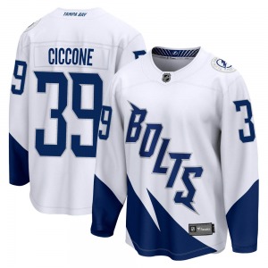 Breakaway Fanatics Branded Youth Enrico Ciccone White 2022 Stadium Series Jersey - NHL Tampa Bay Lightning