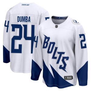Breakaway Fanatics Branded Youth Matt Dumba White 2022 Stadium Series Jersey - NHL Tampa Bay Lightning