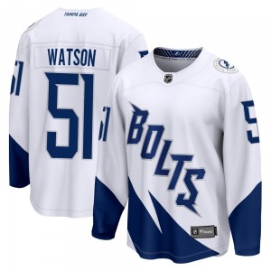 Breakaway Fanatics Branded Youth Austin Watson White 2022 Stadium Series Jersey - NHL Tampa Bay Lightning