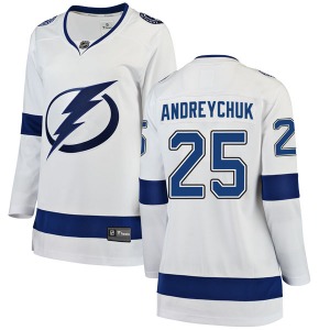 Breakaway Fanatics Branded Women's Dave Andreychuk White Away Jersey - NHL Tampa Bay Lightning