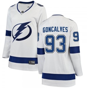 Breakaway Fanatics Branded Women's Gage Goncalves White Away Jersey - NHL Tampa Bay Lightning