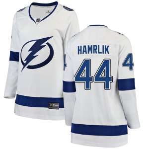 Breakaway Fanatics Branded Women's Roman Hamrlik White Away Jersey - NHL Tampa Bay Lightning