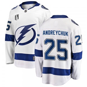 Breakaway Fanatics Branded Youth Dave Andreychuk White Away 2022 Stanley Cup Final Jersey - NHL Tampa Bay Lightning