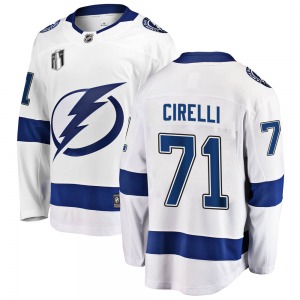 Breakaway Fanatics Branded Youth Anthony Cirelli White Away 2022 Stanley Cup Final Jersey - NHL Tampa Bay Lightning