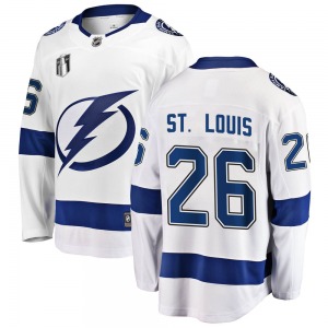 Breakaway Fanatics Branded Youth Martin St. Louis White Away 2022 Stanley Cup Final Jersey - NHL Tampa Bay Lightning
