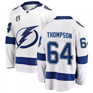 Breakaway Fanatics Branded Youth Jack Thompson White Away 2022 Stanley Cup Final Jersey - NHL Tampa Bay Lightning