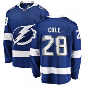 Breakaway Fanatics Branded Youth Ian Cole Blue Home Jersey - NHL Tampa Bay Lightning