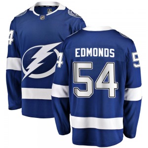 Breakaway Fanatics Branded Youth Lucas Edmonds Blue Home Jersey - NHL Tampa Bay Lightning