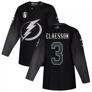 Authentic Adidas Youth Fredrik Claesson Black Alternate 2022 Stanley Cup Final Jersey - NHL Tampa Bay Lightning