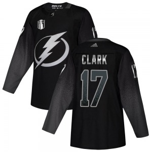 Authentic Adidas Youth Wendel Clark Black Alternate 2022 Stanley Cup Final Jersey - NHL Tampa Bay Lightning