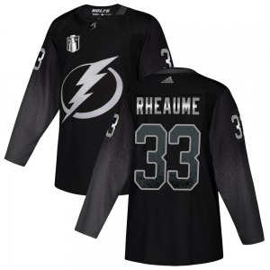 Authentic Adidas Youth Manon Rheaume Black Alternate 2022 Stanley Cup Final Jersey - NHL Tampa Bay Lightning