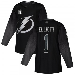 Authentic Adidas Adult Brian Elliott Black Alternate 2022 Stanley Cup Final Jersey - NHL Tampa Bay Lightning