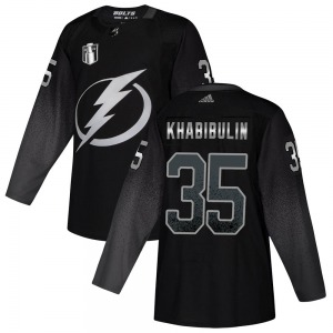 Authentic Adidas Adult Nikolai Khabibulin Black Alternate 2022 Stanley Cup Final Jersey - NHL Tampa Bay Lightning