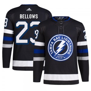 Authentic Adidas Adult Brian Bellows Black Alternate Primegreen Jersey - NHL Tampa Bay Lightning