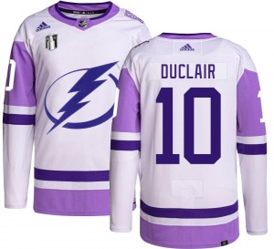 Authentic Adidas Adult Anthony Duclair Hockey Fights Cancer 2022 Stanley Cup Final Jersey - NHL Tampa Bay Lightning
