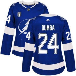 Authentic Adidas Women's Matt Dumba Blue Home 2022 Stanley Cup Final Jersey - NHL Tampa Bay Lightning