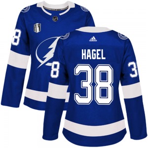 Authentic Adidas Women's Brandon Hagel Blue Home 2022 Stanley Cup Final Jersey - NHL Tampa Bay Lightning