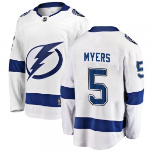Breakaway Fanatics Branded Adult Philippe Myers White Away Jersey - NHL Tampa Bay Lightning