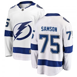 Breakaway Fanatics Branded Adult Ethan Samson White Away Jersey - NHL Tampa Bay Lightning