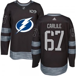 Authentic Youth Declan Carlile Black 1917-2017 100th Anniversary Jersey - NHL Tampa Bay Lightning