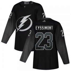 Authentic Adidas Youth Michael Eyssimont Black Alternate Jersey - NHL Tampa Bay Lightning