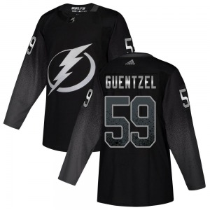 Authentic Adidas Youth Jake Guentzel Black Alternate Jersey - NHL Tampa Bay Lightning
