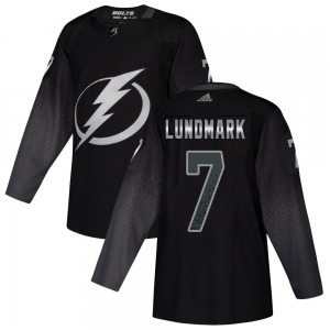 Authentic Adidas Youth Simon Lundmark Black Alternate Jersey - NHL Tampa Bay Lightning