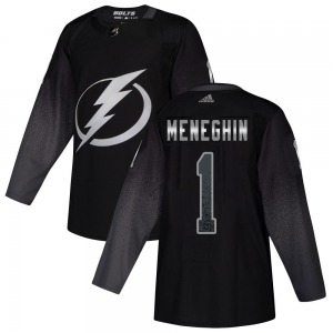 Authentic Adidas Youth Harrison Meneghin Black Alternate Jersey - NHL Tampa Bay Lightning