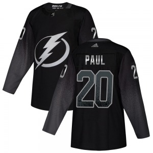 Authentic Adidas Youth Nicholas Paul Black Alternate Jersey - NHL Tampa Bay Lightning