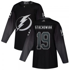 Authentic Adidas Youth Wojciech Stachowiak Black Alternate Jersey - NHL Tampa Bay Lightning
