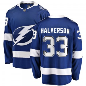 Breakaway Fanatics Branded Adult Brandon Halverson Blue Home Jersey - NHL Tampa Bay Lightning