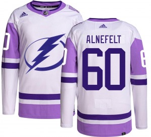 Authentic Adidas Youth Hugo Alnefelt Hockey Fights Cancer Jersey - NHL Tampa Bay Lightning
