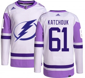 Authentic Adidas Youth Boris Katchouk Hockey Fights Cancer Jersey - NHL Tampa Bay Lightning