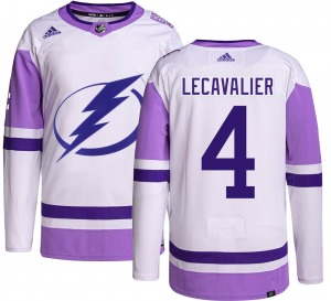 Authentic Adidas Youth Vincent Lecavalier Hockey Fights Cancer Jersey - NHL Tampa Bay Lightning