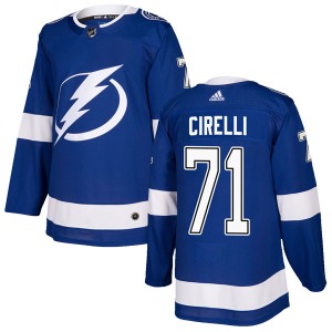 Authentic Adidas Youth Anthony Cirelli Blue Home Jersey - NHL Tampa Bay Lightning