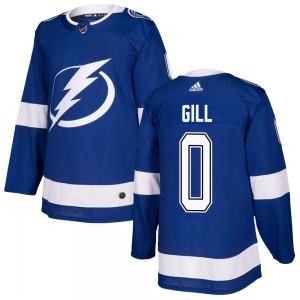 Authentic Adidas Youth Dyllan Gill Blue Home Jersey - NHL Tampa Bay Lightning