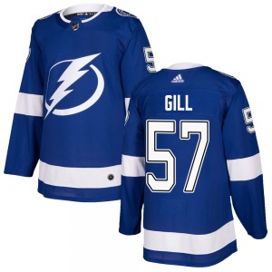 Authentic Adidas Youth Dyllan Gill Blue Home Jersey - NHL Tampa Bay Lightning
