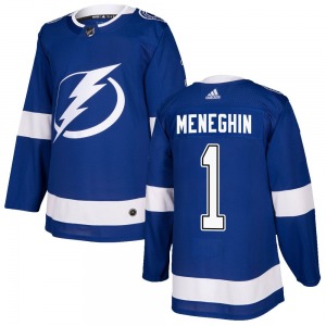 Authentic Adidas Youth Harrison Meneghin Blue Home Jersey - NHL Tampa Bay Lightning