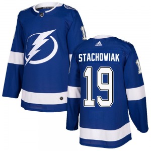 Authentic Adidas Youth Wojciech Stachowiak Blue Home Jersey - NHL Tampa Bay Lightning