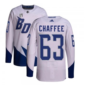 Authentic Adidas Youth Mitchell Chaffee White 2022 Stadium Series Primegreen 2022 Stanley Cup Final Jersey - NHL Tampa Bay Light