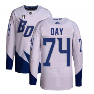 Authentic Adidas Youth Sean Day White 2022 Stadium Series Primegreen 2022 Stanley Cup Final Jersey - NHL Tampa Bay Lightning