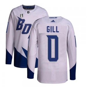 Authentic Adidas Youth Dyllan Gill White 2022 Stadium Series Primegreen 2022 Stanley Cup Final Jersey - NHL Tampa Bay Lightning