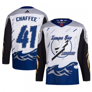 Authentic Adidas Youth Mitchell Chaffee White Reverse Retro 2.0 Jersey - NHL Tampa Bay Lightning