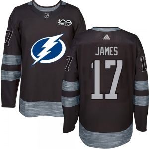 Authentic Adult Dominic James Black 1917-2017 100th Anniversary Jersey - NHL Tampa Bay Lightning