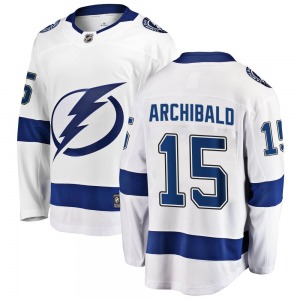 Breakaway Fanatics Branded Youth Josh Archibald White Away Jersey - NHL Tampa Bay Lightning