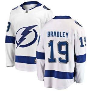 Breakaway Fanatics Branded Youth Brian Bradley White Away Jersey - NHL Tampa Bay Lightning