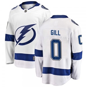 Breakaway Fanatics Branded Youth Dyllan Gill White Away Jersey - NHL Tampa Bay Lightning