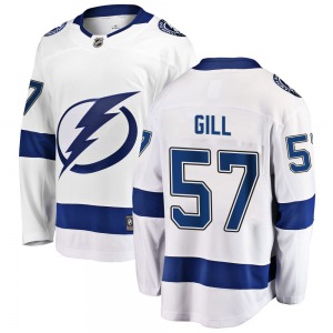 Breakaway Fanatics Branded Youth Dyllan Gill White Away Jersey - NHL Tampa Bay Lightning