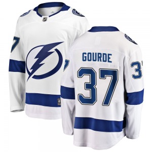 Breakaway Fanatics Branded Youth Yanni Gourde White Away Jersey - NHL Tampa Bay Lightning