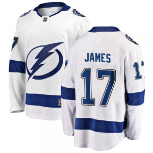 Breakaway Fanatics Branded Youth Dominic James White Away Jersey - NHL Tampa Bay Lightning